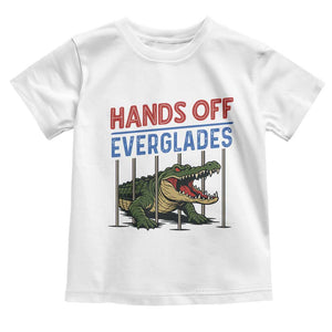 Hands Off Everglades Toddler T Shirt Alligator Protest TS02 White Print Your Wear