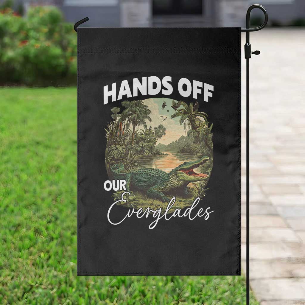 Hands Off Our Everglades Garden Flag Vintage Alligator Swamp TS02 Print Your Wear