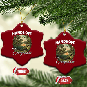 Hands Off Our Everglades Ceramic Ornament Vintage Alligator Swamp TS02 Print Your Wear