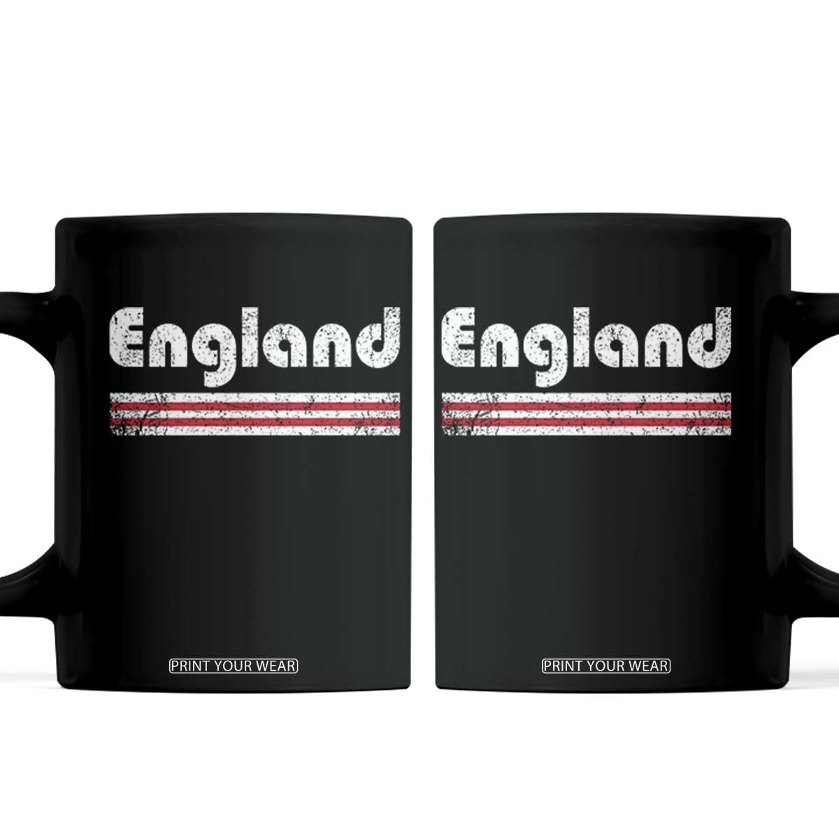 Vintage England Retro Distressed Graphic Coffee Mug Patriotic English Heritage Pride Souvenir TS02 Black Print Your Wear