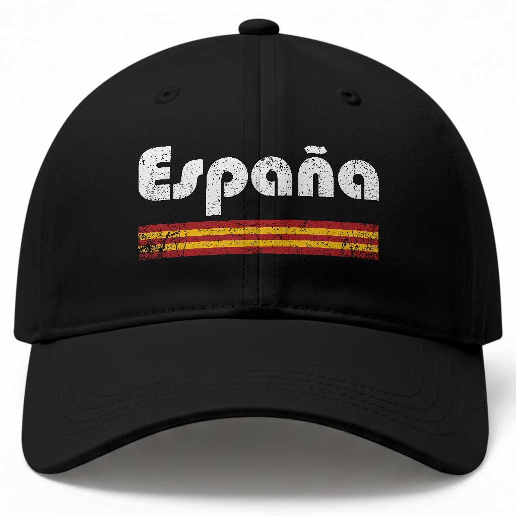 Vintage Espana Espanol Retro Distressed Graphic Baseball Cap Patriotic Spanish Spain Flag Heritage Pride Souvenir TS02 Print Your Wear