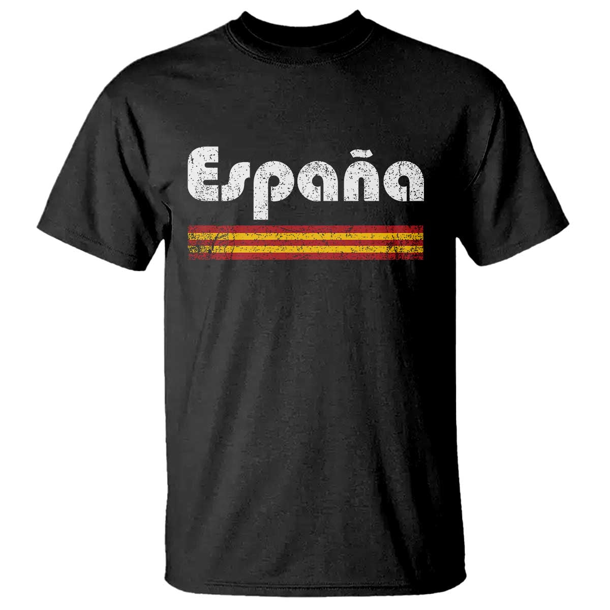 Vintage Espana Espanol Retro Distressed Graphic T Shirt Patriotic Spanish Spain Flag Heritage Pride Souvenir TS02 Black Print Your Wear