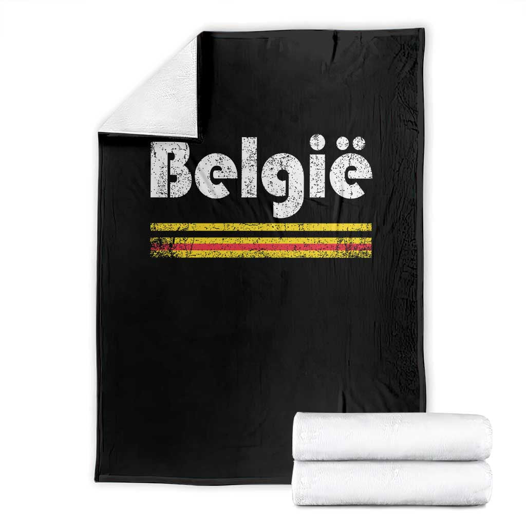 Retro Belgie Belgium Flag Distressed Graphic in Dutch Throw Blanket Proud Belgian Heritage and Country Roots Pride Gift TS02 Black Print Your Wear