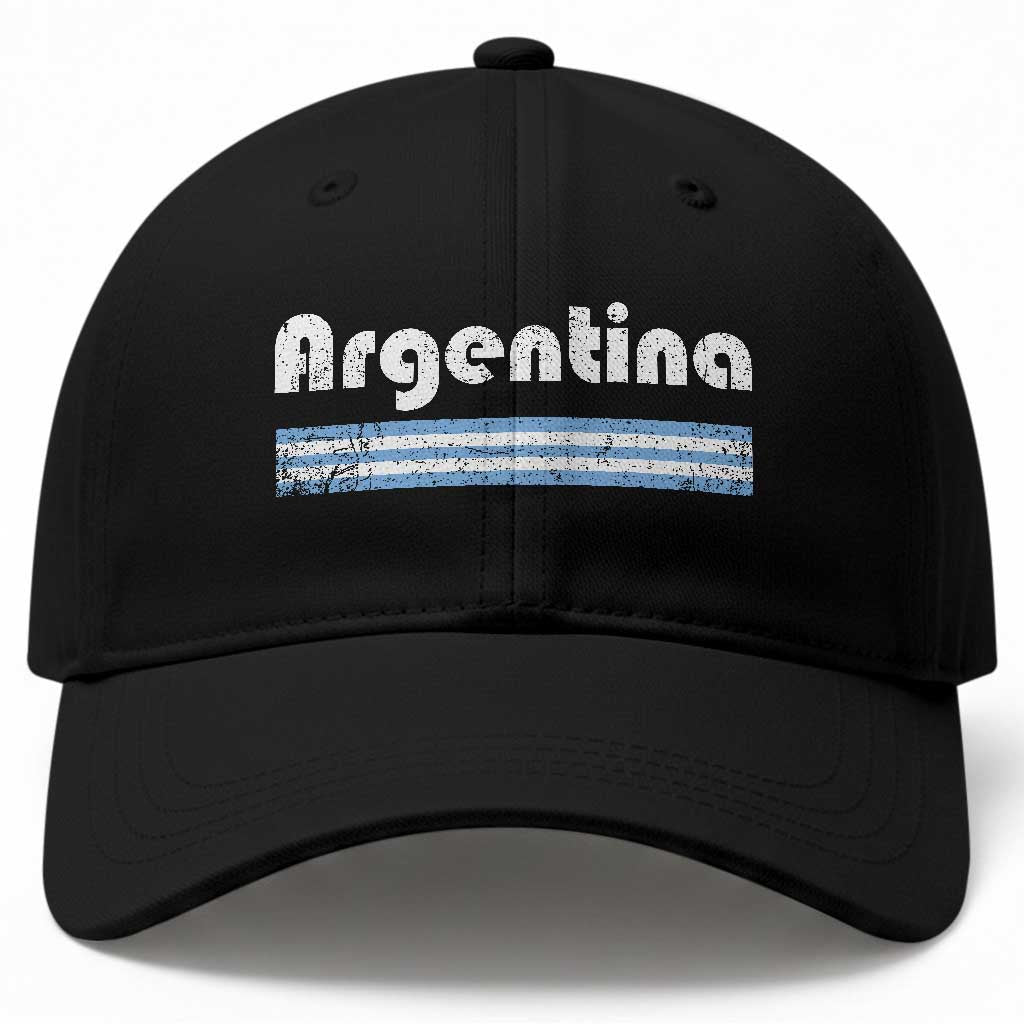 Vintage Argentina Retro Distressed Graphic Baseball Cap Patriotic Argentine Heritage Pride Souvenir TS02 Print Your Wear
