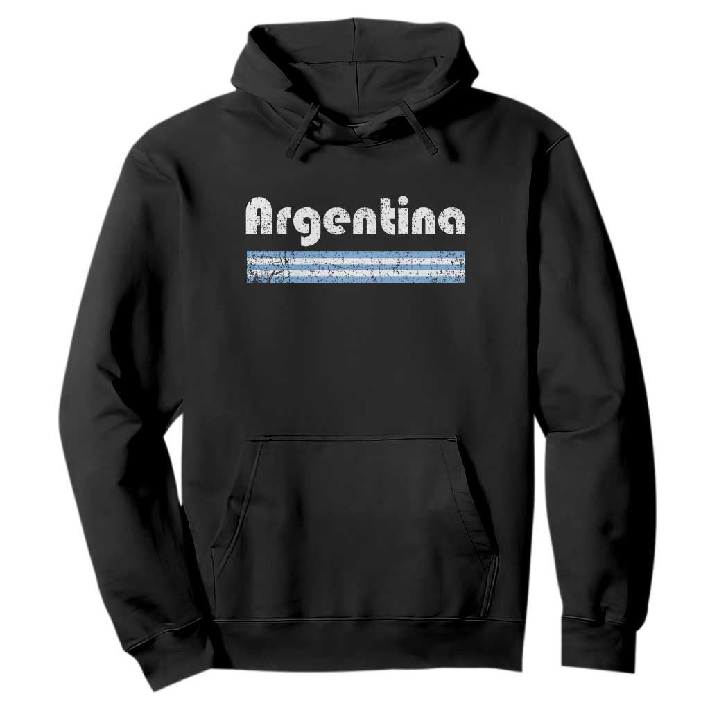 Vintage Argentina Retro Distressed Graphic Hoodie Patriotic Argentine Heritage Pride Souvenir TS02 Black Print Your Wear