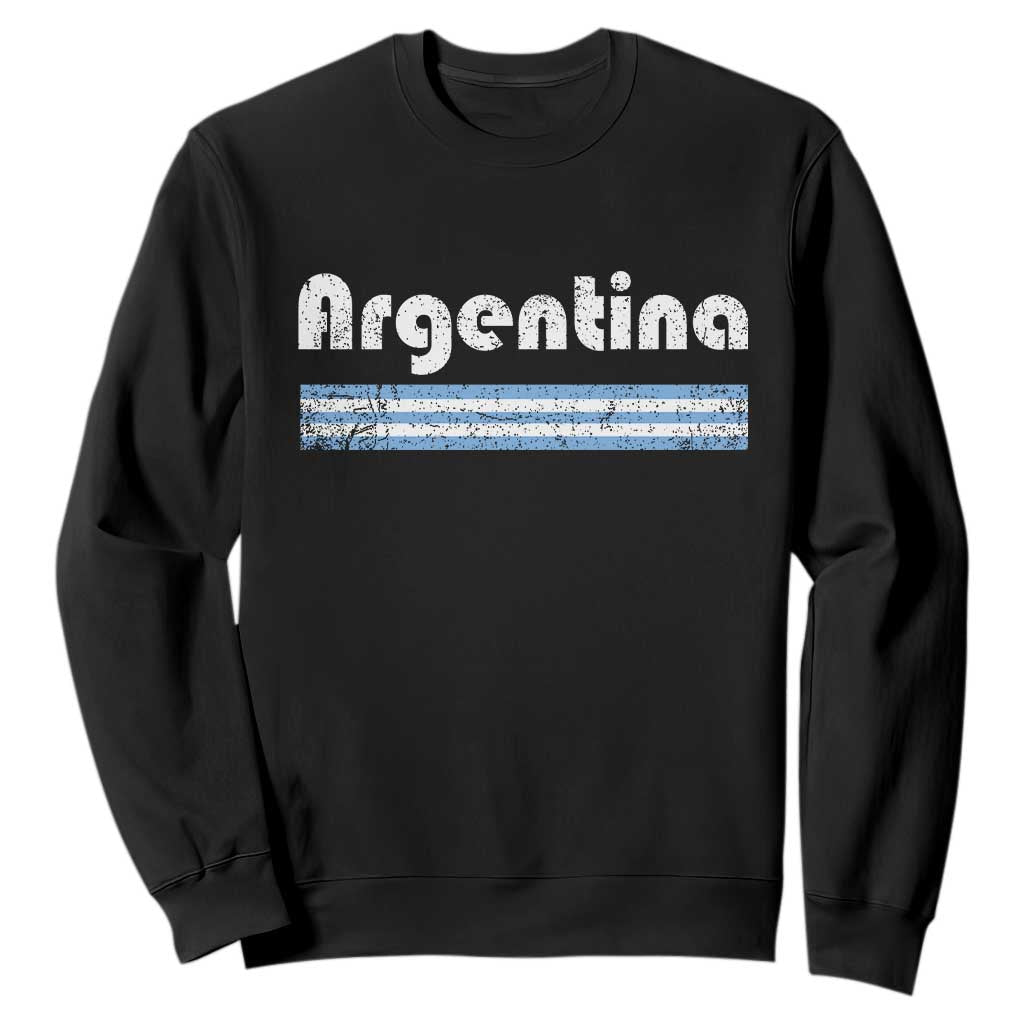 Vintage Argentina Retro Distressed Graphic Sweatshirt Patriotic Argentine Heritage Pride Souvenir TS02 Black Print Your Wear