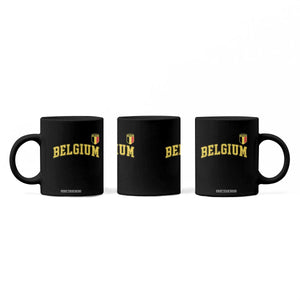Vintage Belgium Varsity Style Distressed Graphic Coffee Mug Classic Collegiate Belgian Pride TS02 Print Your Wear