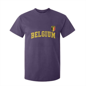 Vintage Belgium Varsity Style Distressed Graphic T Shirt For Kid Classic Collegiate Belgian Pride TS02 Purple Print Your Wear
