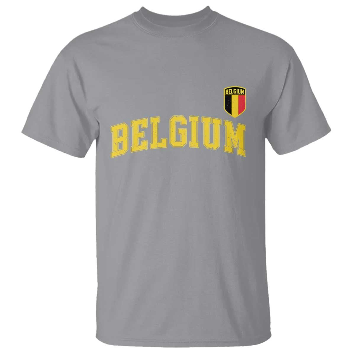 Vintage Belgium Varsity Style Distressed Graphic T Shirt Classic Collegiate Belgian Pride TS02 Sport Gray Print Your Wear