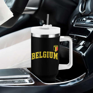Vintage Belgium Varsity Style Distressed Graphic Tumbler With Handle Classic Collegiate Belgian Pride TS02 Print Your Wear