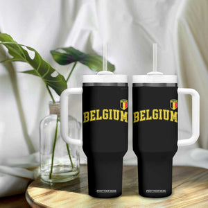 Vintage Belgium Varsity Style Distressed Graphic Tumbler With Handle Classic Collegiate Belgian Pride TS02 Print Your Wear