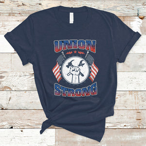 Proud Labor Day Workers Union Strong Fist T Shirt TS02 Navy Printyourwear