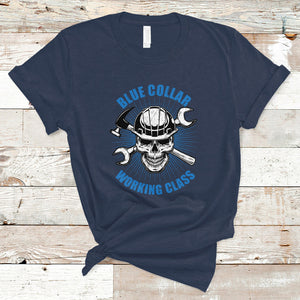 American Flag Happy Labor Day Blue Collar Working Class T Shirt TS02 Navy Printyourwear