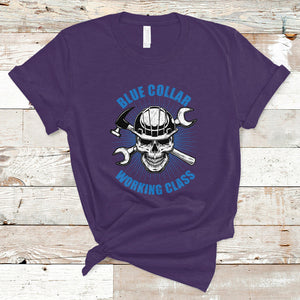 American Flag Happy Labor Day Blue Collar Working Class T Shirt TS02 Purple Printyourwear