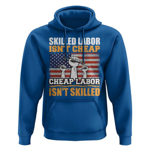 Skilled Labor Patriotic USA Flag Hoodie Blue Collar Trade Union Hand Tools Pride Graphic TS02 Royal Blue Print Your Wear