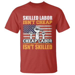 Skilled Labor Patriotic USA Flag T Shirt Blue Collar Trade Union Hand Tools Pride Graphic TS02 Red Print Your Wear