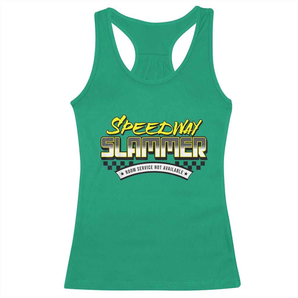 Speedway Slammer Indiana 2025 Racerback Tank Top TS02 Irish Green Print Your Wear