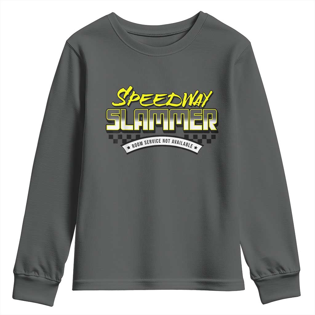 Speedway Slammer Indiana 2025 Youth Sweatshirt TS02 Dark Heather Print Your Wear