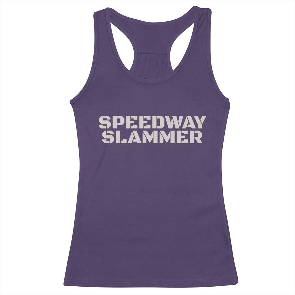 Speedway Slammer 2025 Racerback Tank Top Indiana Sarcastic TS02 Purple Print Your Wear