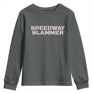 Speedway Slammer 2025 Youth Sweatshirt Indiana Sarcastic TS02 Dark Heather Print Your Wear