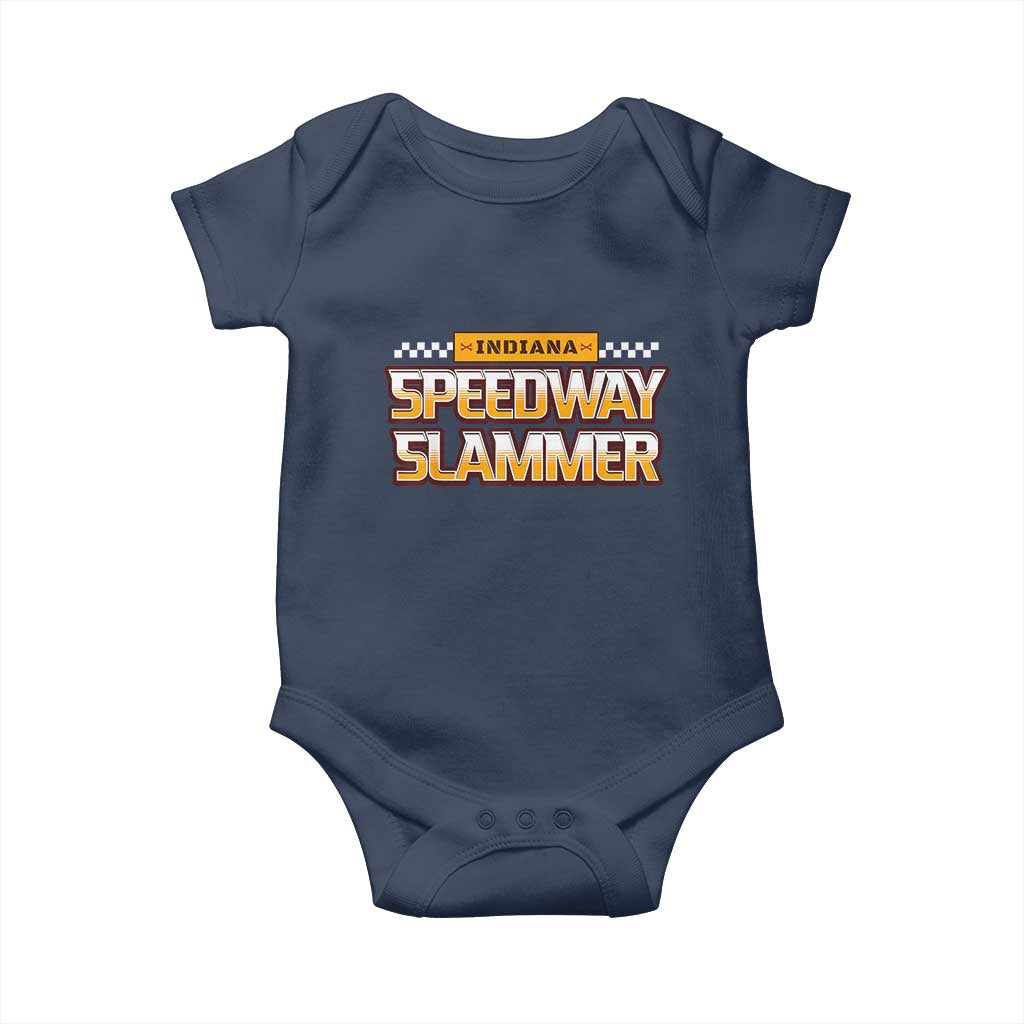 Indiana Speedway Slammer 2025 Baby Onesie Detention Prison TS02 Navy Print Your Wear