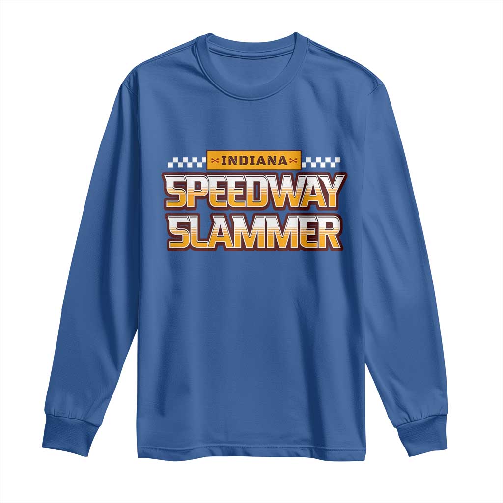 Indiana Speedway Slammer 2025 Long Sleeve Shirt Detention Prison TS02 Royal Blue Print Your Wear
