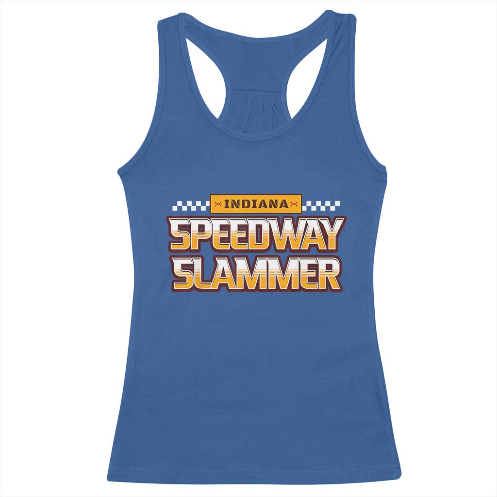 Indiana Speedway Slammer 2025 Racerback Tank Top Detention Prison TS02 Royal Blue Print Your Wear