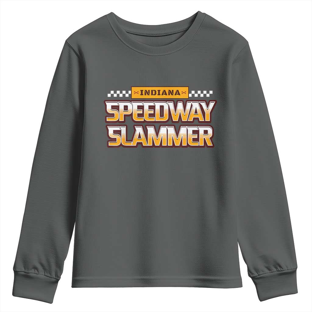 Indiana Speedway Slammer 2025 Youth Sweatshirt Detention Prison TS02 Dark Heather Print Your Wear