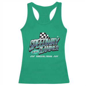 Speedway Slammer 2025 Racerback Tank Top Bunker Hill Indiana TS02 Irish Green Print Your Wear