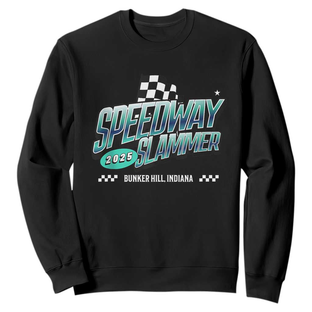 Speedway Slammer 2025 Sweatshirt Bunker Hill Indiana TS02 Black Print Your Wear