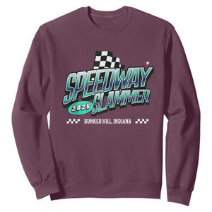 Speedway Slammer 2025 Sweatshirt Bunker Hill Indiana TS02 Maroon Print Your Wear