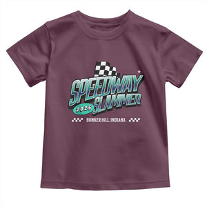 Speedway Slammer 2025 Toddler T Shirt Bunker Hill Indiana TS02 Maroon Print Your Wear