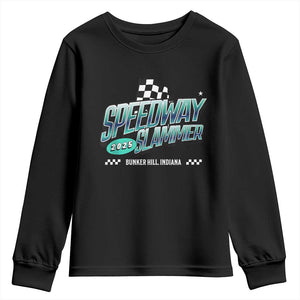 Speedway Slammer 2025 Youth Sweatshirt Bunker Hill Indiana TS02 Black Print Your Wear