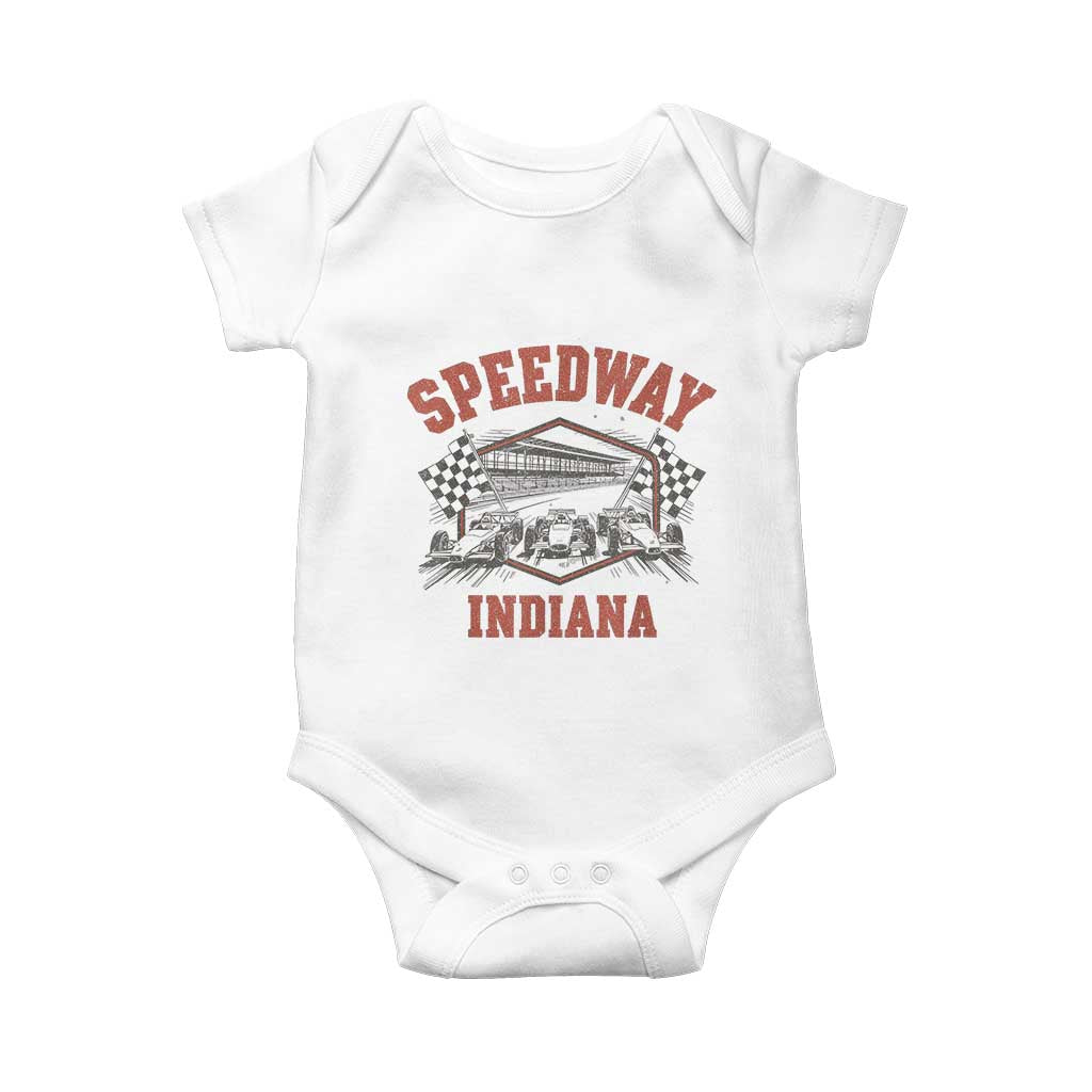 Indiana Speedway Slammer 2025 Baby Onesie Detention Prison Jail TS02 White Print Your Wear