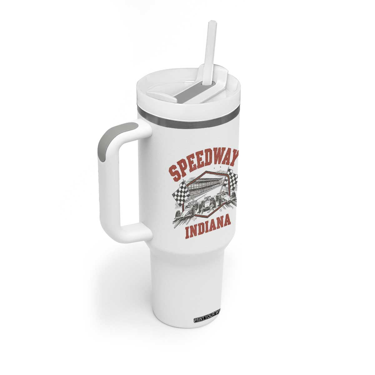 Indiana Speedway Slammer 2025 Tumbler With Handle Detention Prison Jail TS02 Print Your Wear