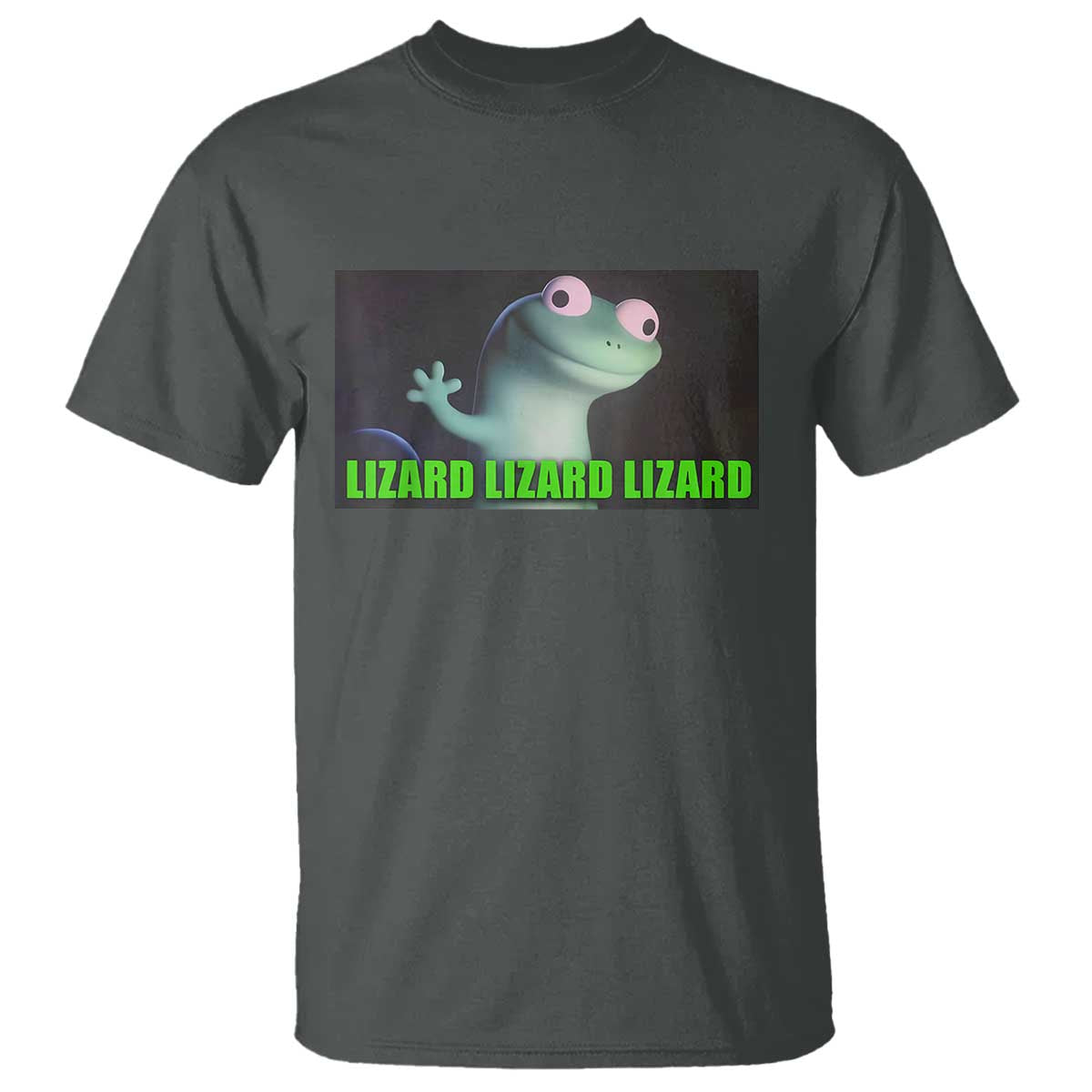 Funny Lizard Lizard Lizard T Shirt Weirdcore Gecko Meme TS02 Dark Heather Print Your Wear