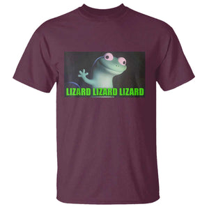 Funny Lizard Lizard Lizard T Shirt Weirdcore Gecko Meme TS02 Maroon Print Your Wear