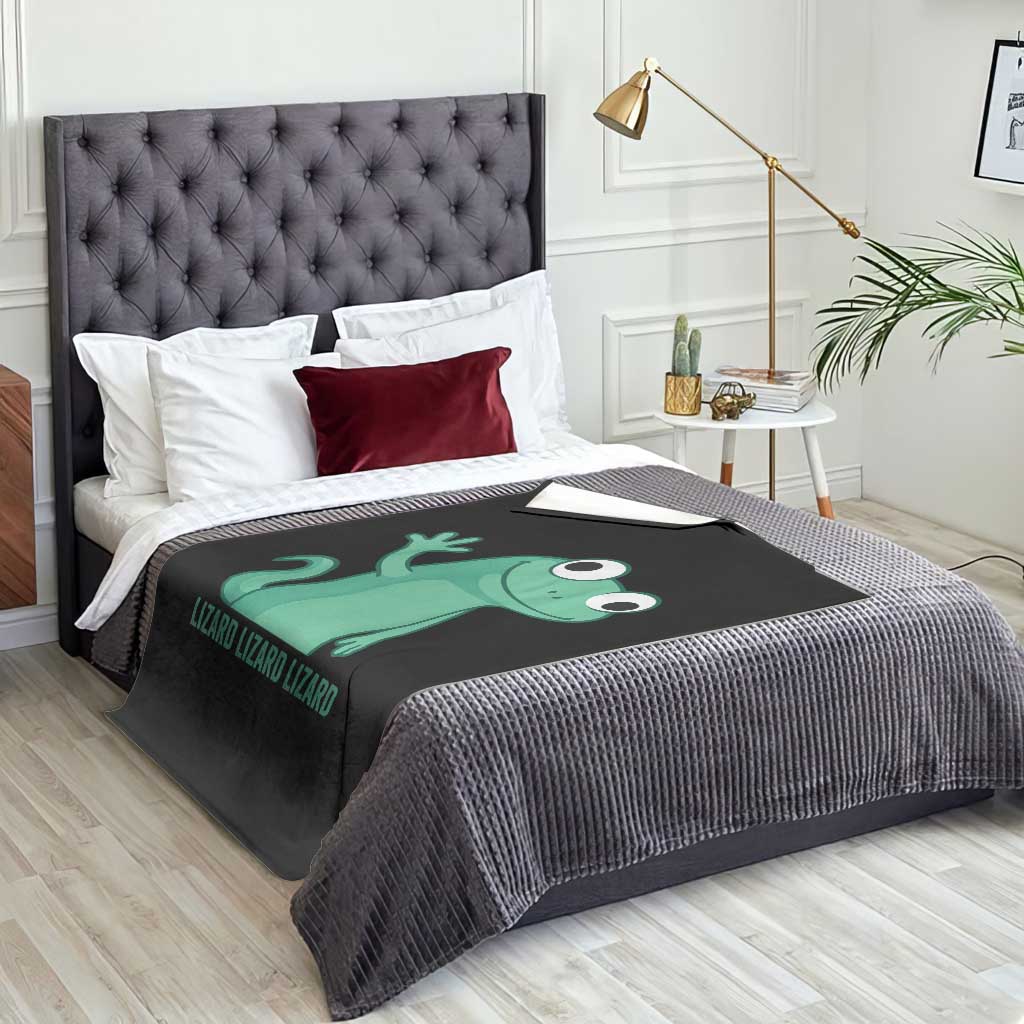 Funny Lizard Lizard Lizard Throw Blanket Cute Gecko Reptile Meme TS02 Print Your Wear