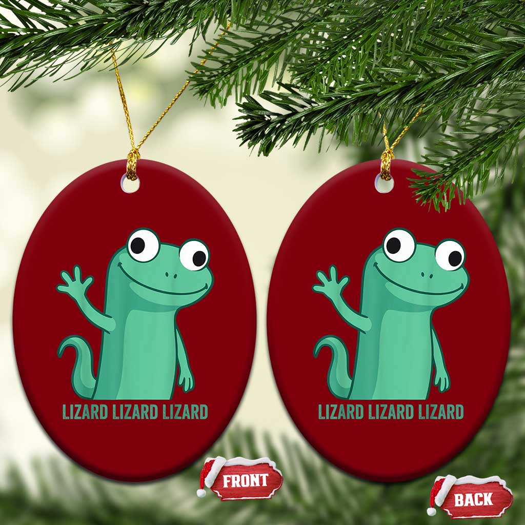 Funny Lizard Lizard Lizard Ceramic Ornament Cute Gecko Reptile Meme TS02 Print Your Wear