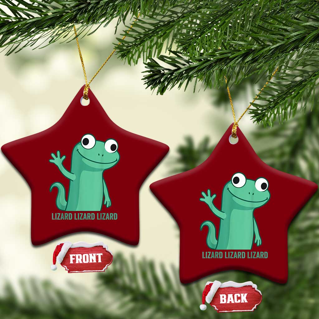 Funny Lizard Lizard Lizard Ceramic Ornament Cute Gecko Reptile Meme TS02 Print Your Wear