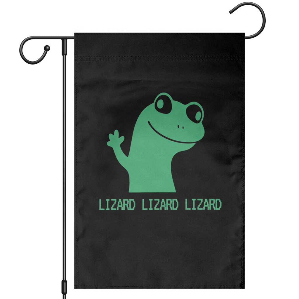 Funny Lizard Lizard Lizard Garden Flag Weirdcore Gecko Reptile Meme TS02 Black Print Your Wear