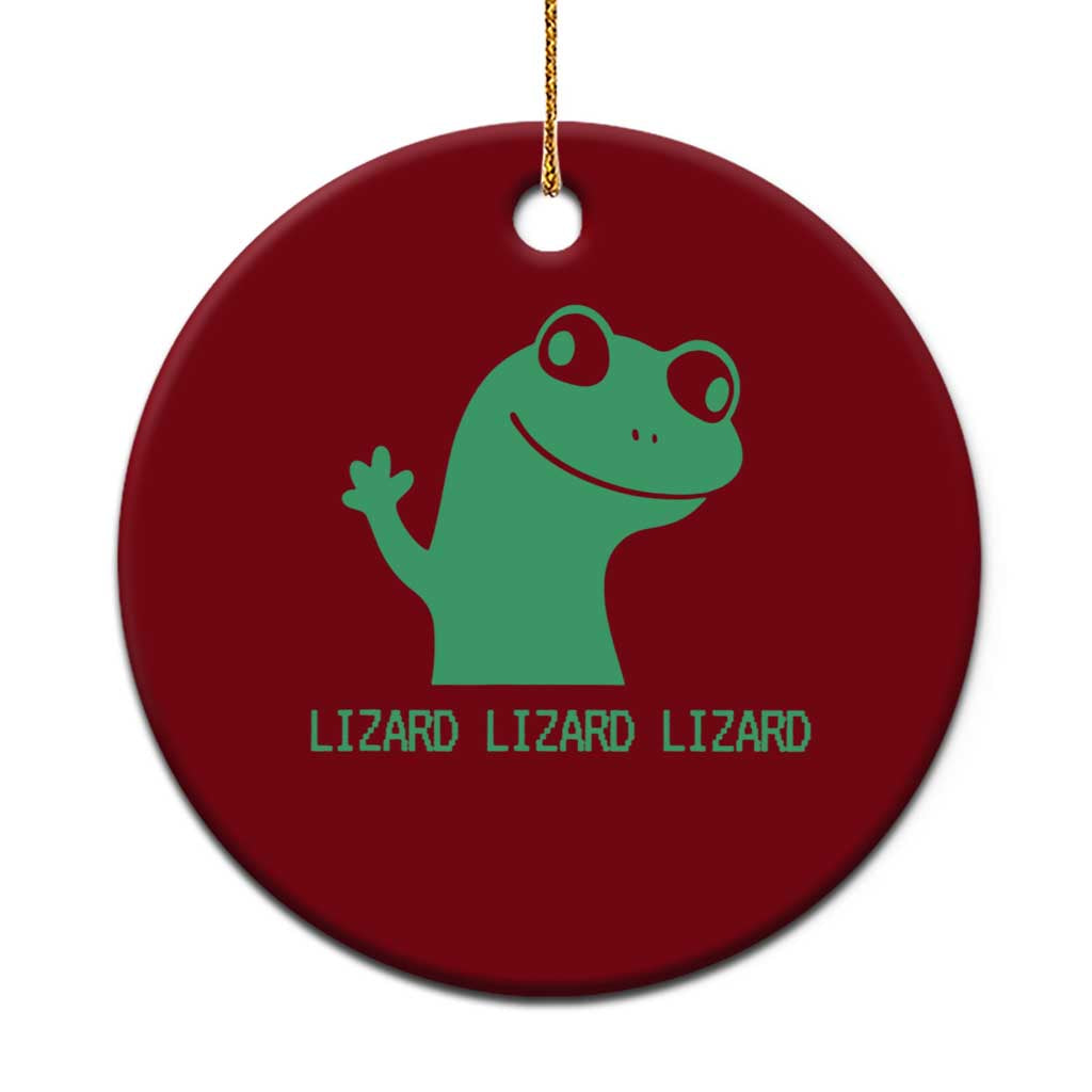 Funny Lizard Lizard Lizard Ceramic Ornament Weirdcore Gecko Reptile Meme TS02 1pc Red Print Your Wear