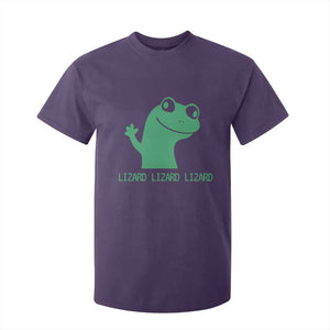 Funny Lizard Lizard Lizard T Shirt For Kid Weirdcore Gecko Reptile Meme TS02 Purple Print Your Wear