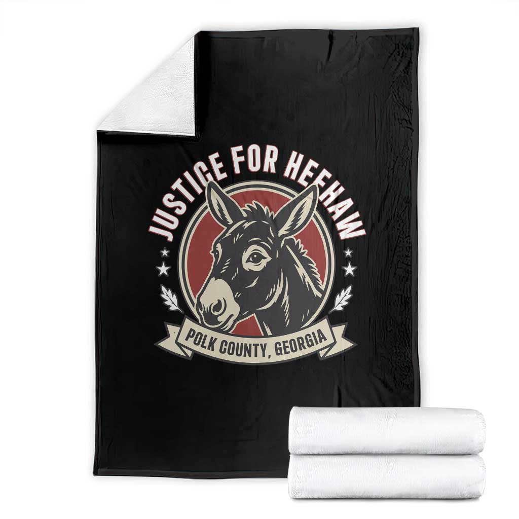 Justice For Heehaw The Donkey Polk County Georgia Throw Blanket Animal Rights Advocacy