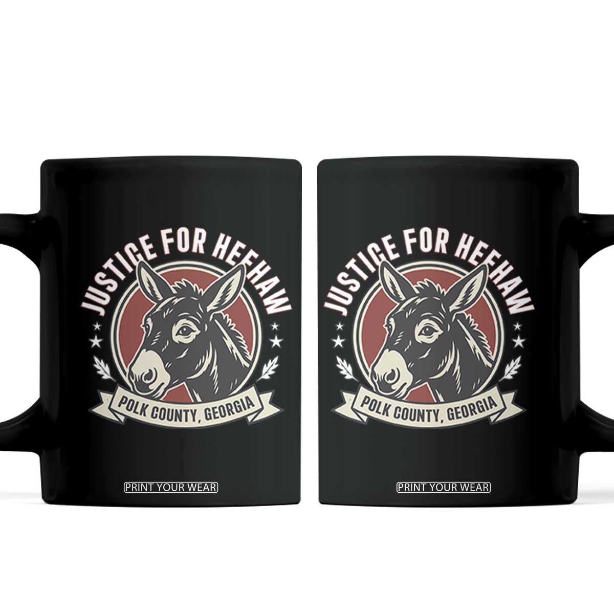 Justice For Heehaw The Donkey Polk County Georgia Coffee Mug Animal Rights Advocacy