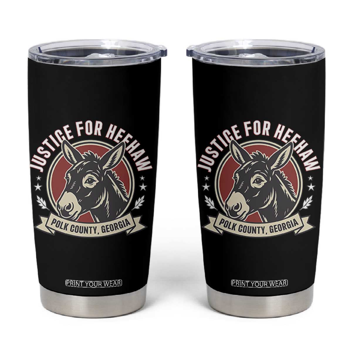 Justice For Heehaw The Donkey Polk County Georgia Tumbler Cup Animal Rights Advocacy