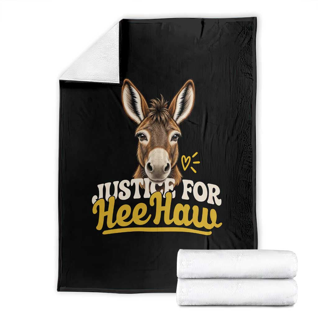 Justice For Heehaw The Donkey Throw Blanket Animal Rights Advocacy