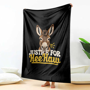 Justice For Heehaw The Donkey Throw Blanket Animal Rights Advocacy