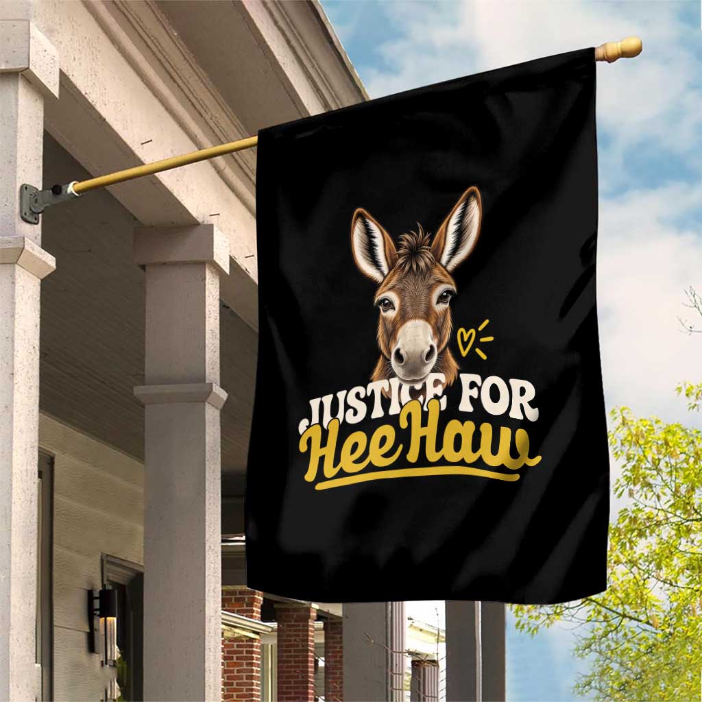 Justice For Heehaw The Donkey Garden Flag Animal Rights Advocacy