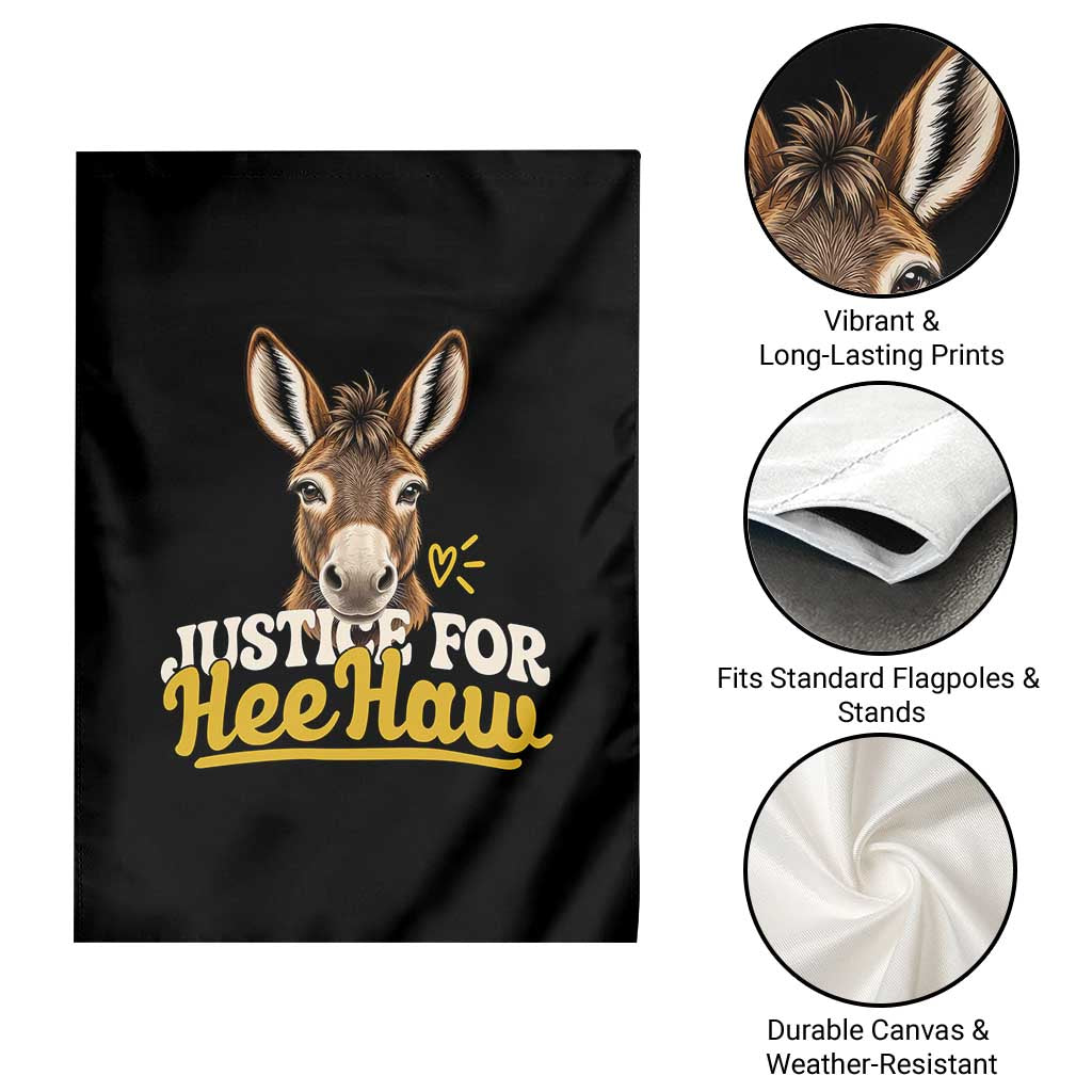 Justice For Heehaw The Donkey Garden Flag Animal Rights Advocacy
